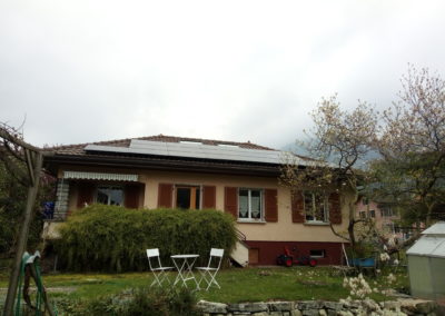 Installation 24 modules solaires en sur toiture Aigle