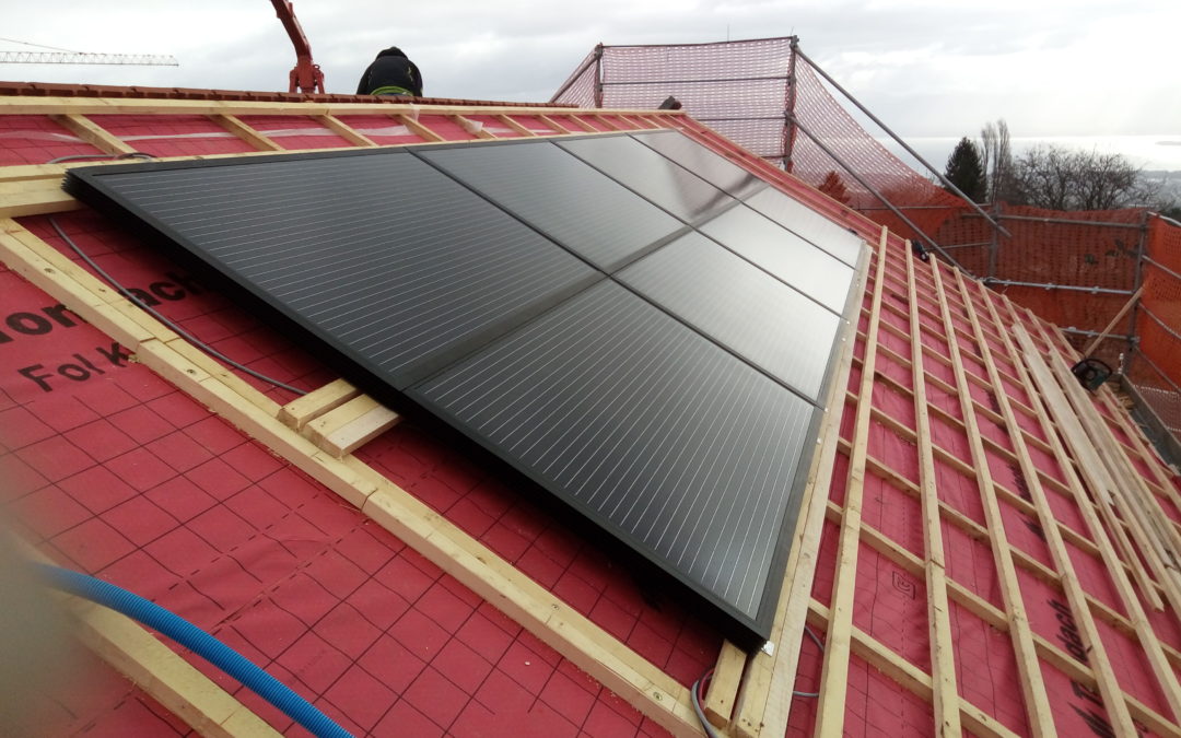 Installation 8 modules solaires en intégré à Arzier
