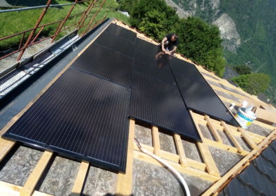 Installation 9 modules solaires en intégré à Dorénaz