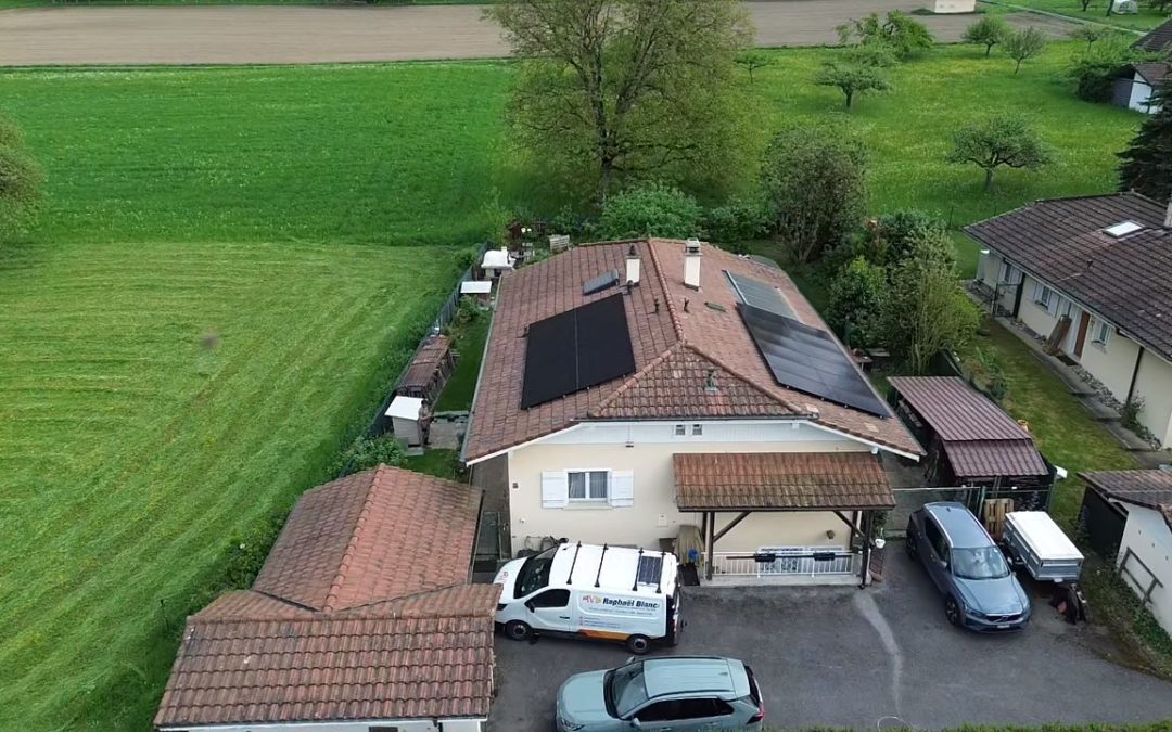 Installation 24 modules solaires en sur toiture à Bex